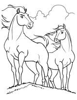 coloriage spirit sur la colline